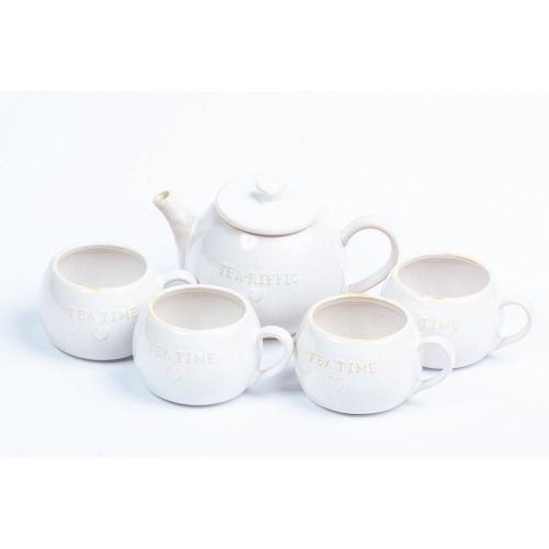 Set ceainic cu patru cani ceramica AB166