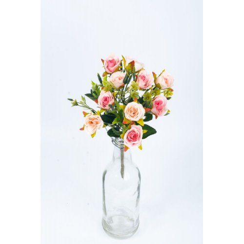 Buchetel flori artificiale trandafirasi roz BP137
